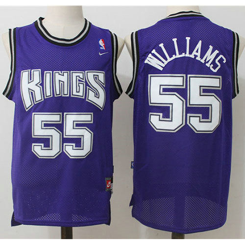 Camiseta Jason Williams 55 Sacramento Kings Retro Púrpura Hombre