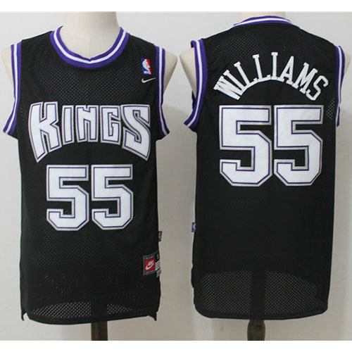 Camiseta Jason Williams 55 Sacramento Kings Retros Negro Hombre