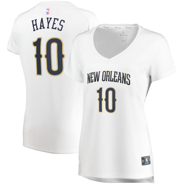 Camiseta Jaxson Hayes 10 New Orleans Pelicans association edition Blanco Mujer