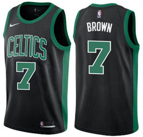 Camiseta Jaylen_Brown 7 Boston Celtics 2017-18 negro Hombre