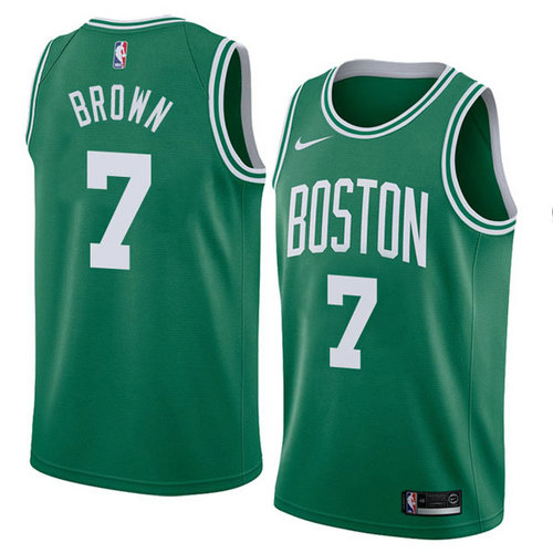 Camiseta Jaylen_Brown 7 Boston Celtics 2018-19 verde Hombre