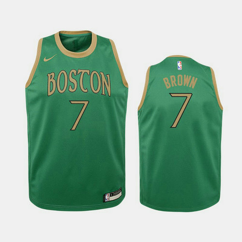 Camiseta Jaylen Brown 7 Boston Celtics 2019-20 Verde Hombre