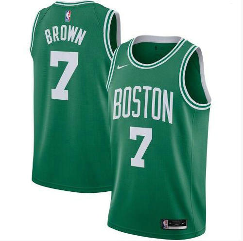 Camiseta Jaylen Brown 7 Boston Celtics 2020-21 Icon Edition Swingman verde Hombre
