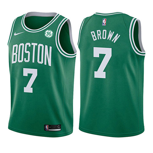 Camiseta Jaylen Brown 7 Boston Celtics Icon 2017-18 Verde Nino