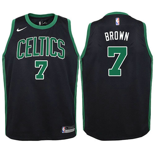 Camiseta Jaylen Brown 7 Boston Celtics Statement 2017-18 Negro Nino