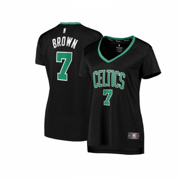 Camiseta Jaylen Brown 7 Boston Celtics statement edition Negro Mujer