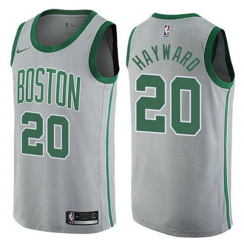 Camiseta Jaylen Gordon 20 Boston Celtics Hayward Ciudad 2017-18 Gris Hombre