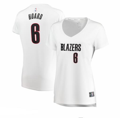 Camiseta Jaylen Hoard 6 Portland Trail Blazers association edition Blanco Mujer