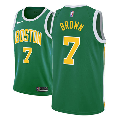 Camiseta Jaylen Marron 7 Boston Celtics Earned 2018-19 Verde Hombre