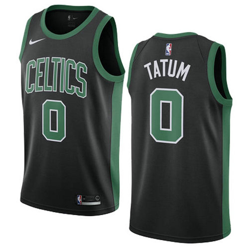 Camiseta Jayson_Tatum 0 Boston Celtics 2018-19 negro Hombre