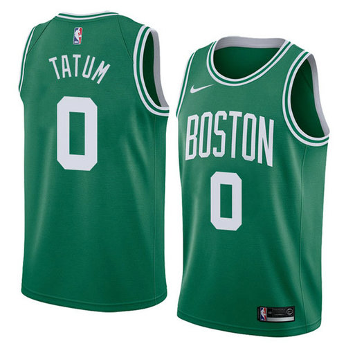 Camiseta Jayson_Tatum 0 Boston Celtics 2018-19 verde Hombre