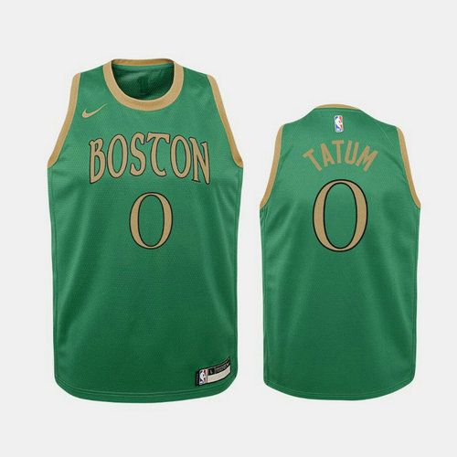 Camiseta Jayson Tatum 0 Boston Celtics 2019-20 Verde Hombre