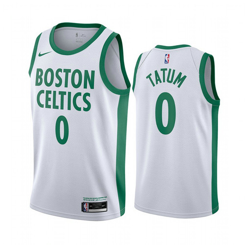 Camiseta Jayson Tatum 0 Boston Celtics 2020-21 City Edition Blanco Hombre