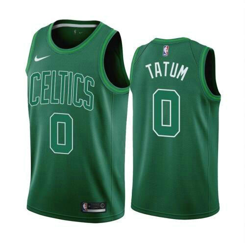 Camiseta Jayson Tatum 0 Boston Celtics 2020-21 Earned Edition Swingman negro Hombre