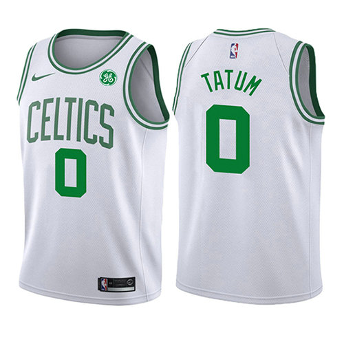 Camiseta Jayson Tatum 0 Boston Celtics Association 2017-18 Blanco Nino