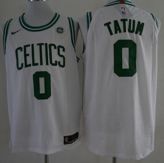 Camiseta Jayson Tatum 0 Boston Celtics Baloncesto blanco Hombre