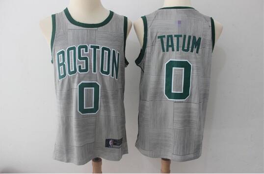 Camiseta Jayson Tatum 0 Boston Celtics Baloncesto gris Hombre