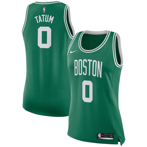 Camiseta Jayson Tatum 0 Boston Celtics Nike icon edition Verde Mujer