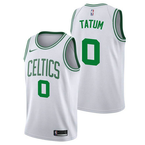 Camiseta Jayson_Tatum 0 Boston Celtics nike blanca Hombre