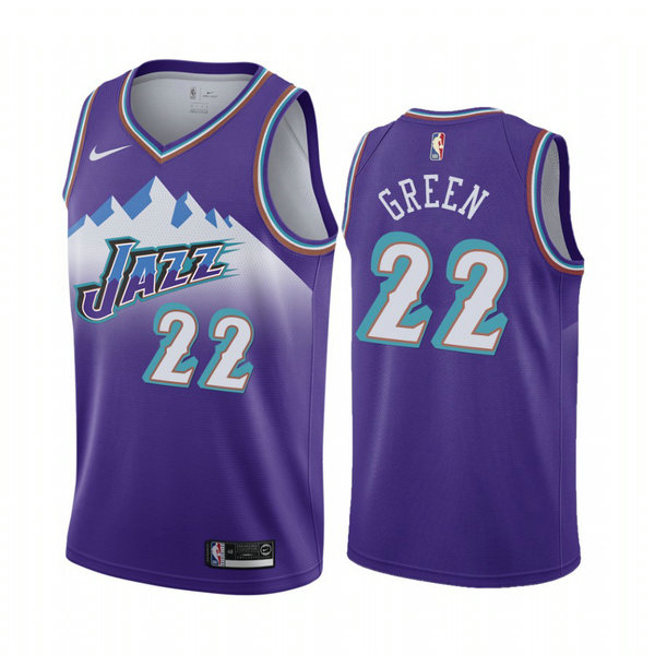 Camiseta Jeff Green 22 Utah Jazz 2020-21 Temporada Statement Púrpura Hombre