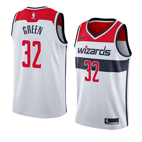 Camiseta Jeff Green 32 Washington Wizards Association 2018 Blanco Hombre