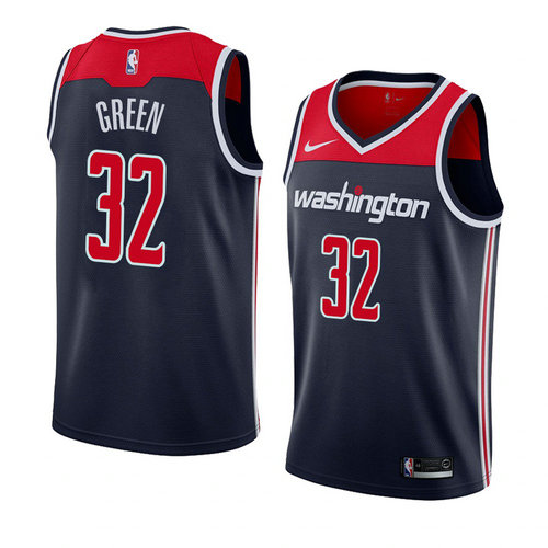 Camiseta Jeff Green 32 Washington Wizards Statement 2018 Negro Hombre