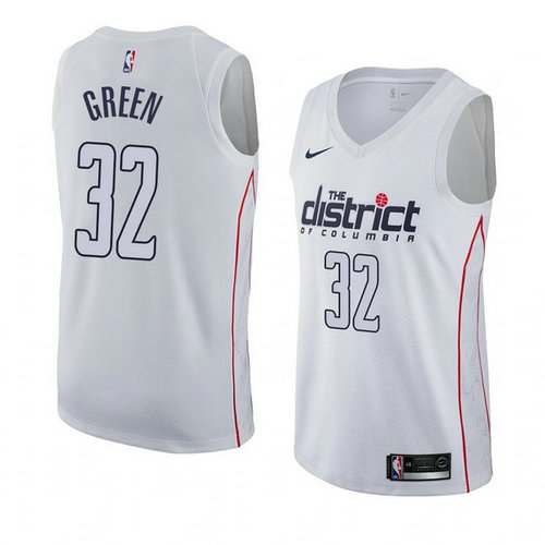Camiseta Jeff Green 32 Washington Wizards ciudad 2019 blanca Hombre