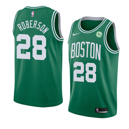 Camiseta Jeff Roberson 28 Boston Celtics Icon 2018 Verde Hombre