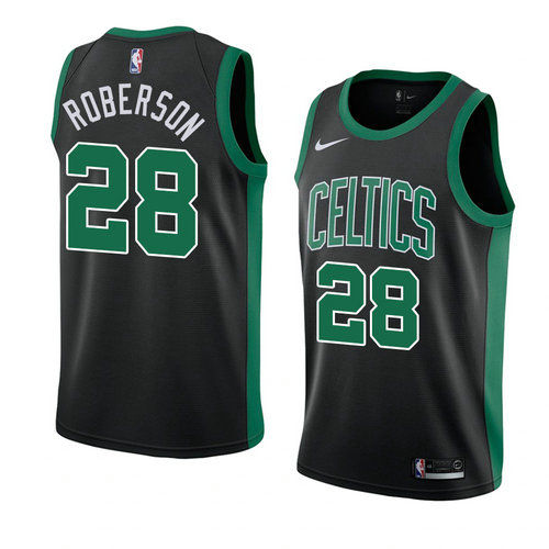 Camiseta Jeff Roberson 28 Boston Celtics Statement 2018 Negro Hombre