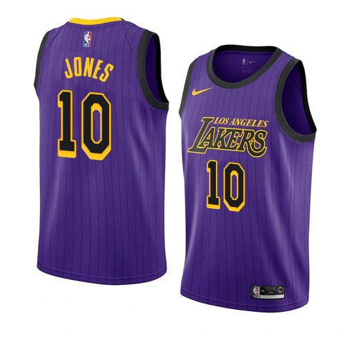 Camiseta Jemerrio Jones 10 Los Angeles Lakers Ciudad 2018-19 Púrpura Hombre