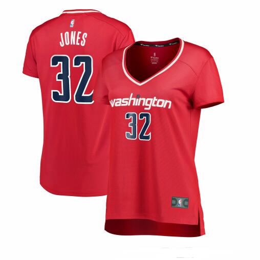 Camiseta Jemerrio Jones 32 Washington Wizards icon edition Rojo Mujer