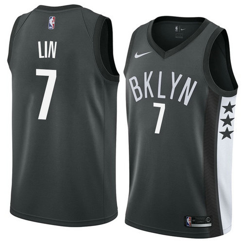 Camiseta Jeremy_Lin 7 Brooklyn Nets clásico 2018 negro Hombre