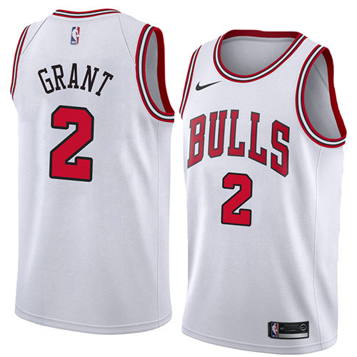 Camiseta Jerian Grant 2 Chicago Bulls Association 2018 Blanco Hombre
