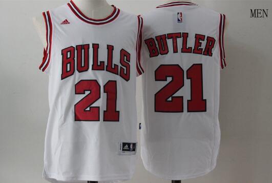 Camiseta Jimmy Butler 21 Chicago Bulls Baloncesto blanco Hombre