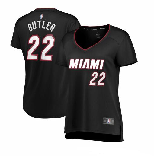 Camiseta Jimmy Butler 22 Miami Heat icon edition Negro Mujer
