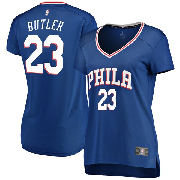 Camiseta Jimmy Butler 23 Philadelphia 76ers icon edition Azul Mujer