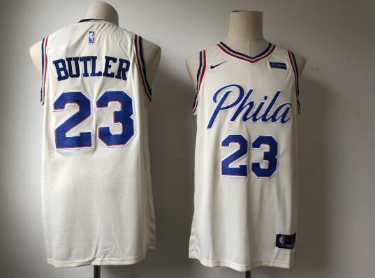 Camiseta Jimmy Butler Off 23 Philadelphia 76ers Beige Hombre