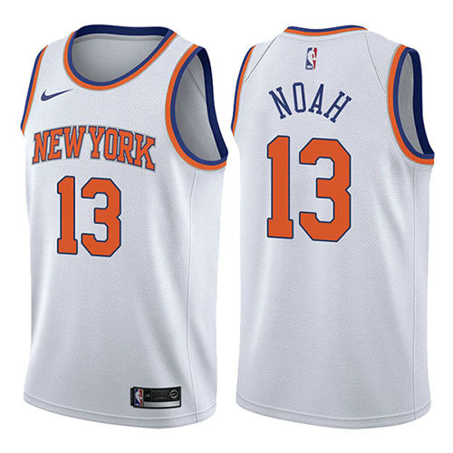 Camiseta Joakim Noah 13 New York Knicks Association 2017-18 Blanco Hombre