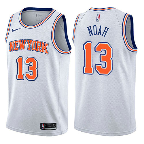 Camiseta Joakim Noah 13 New York Knicks Statement 2017-18 Blanco Hombre