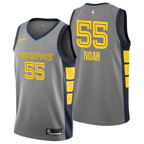 Camiseta Joakim Noah 55 Memphis Grizzlies ciudad 2019 gris Hombre