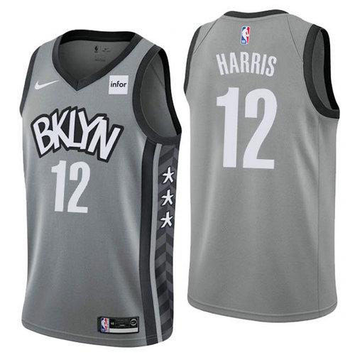Camiseta Joe Harris 12 Brooklyn Nets 2019-20 gris Hombre