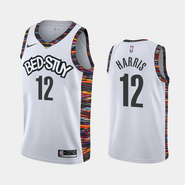 Camiseta Joe Harris 12 Brooklyn Nets 2020-21 Temporada Statement Bianca Hombre