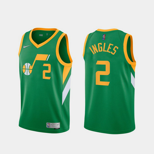 Camiseta Joe Ingles 2 Utah Jazz 2020-21 Earned Edition verde Hombre