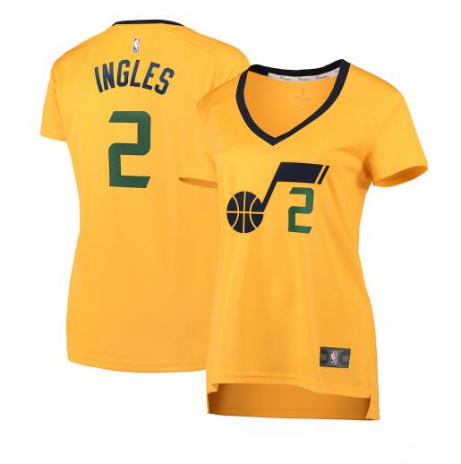 Camiseta Joe Ingles 2 Utah Jazz statement edition Amarillo Mujer