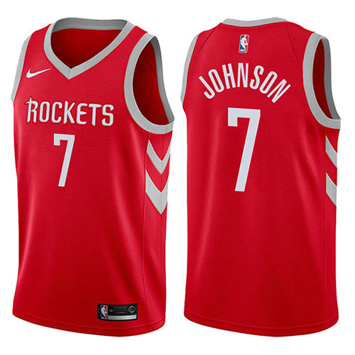 Camiseta Joe Johnson 7 Houston Rockets 2017-18 Rojo Hombre