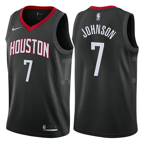Camiseta Joe Johnson 7 Houston Rockets Statement 2017-18 Negro Hombre