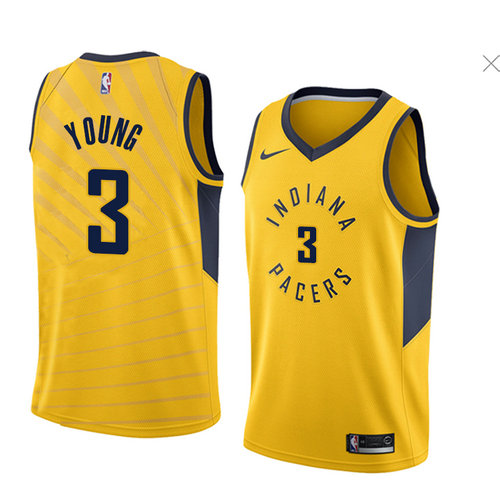 Camiseta Joe Young 3 Indiana Pacers Statement 2018 Amarillo Hombre