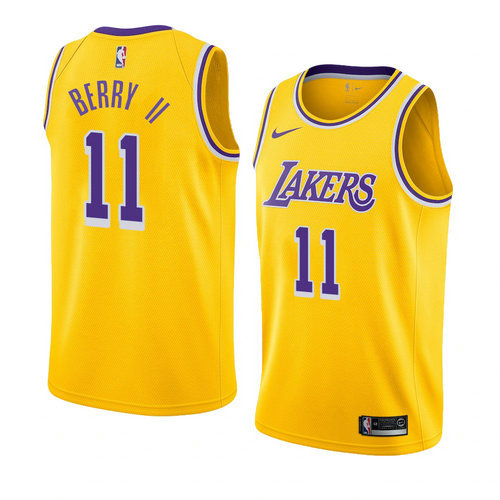 Camiseta Joel Berry II 11 Los Angeles Lakers Icon 2018-19 Amarillo Hombre