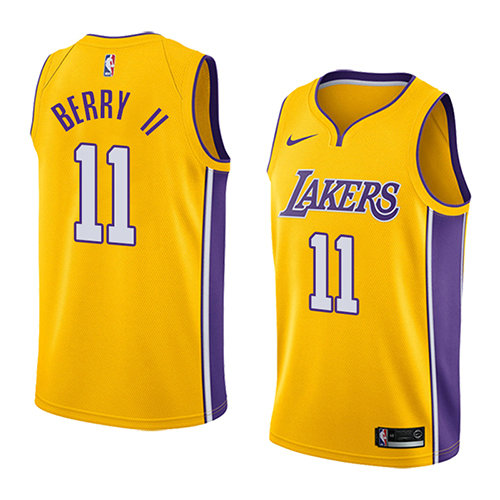 Camiseta Joel Berry II 11 Los Angeles Lakers Icon 2018 Amarillo Hombre