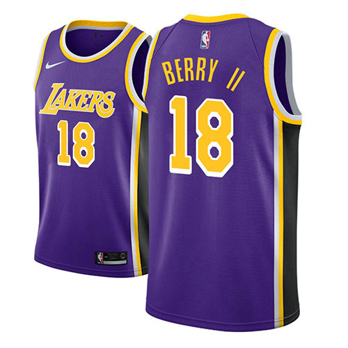 Camiseta Joel Berry II 18 Los Angeles Lakers Statement 2018-19 Púrpura Hombre